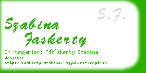 szabina faskerty business card